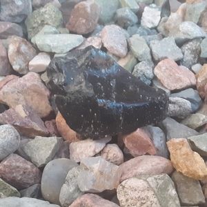 Interesingly shaped natural black obsidian